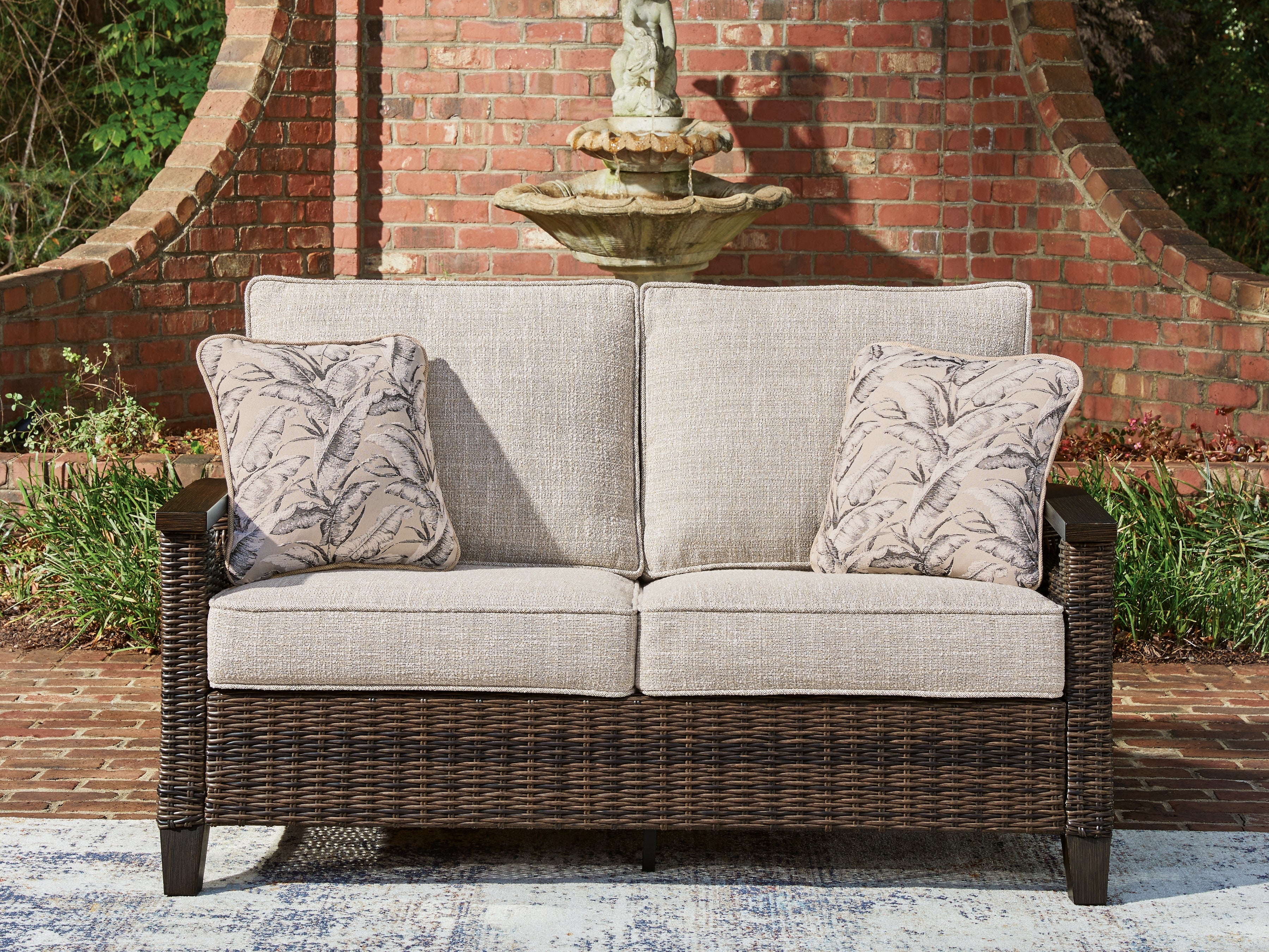 Monterey Point Dark Brown Loveseat w/Cushion