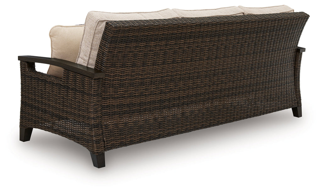 Monterey Point Dark Brown Sofa with Cushion