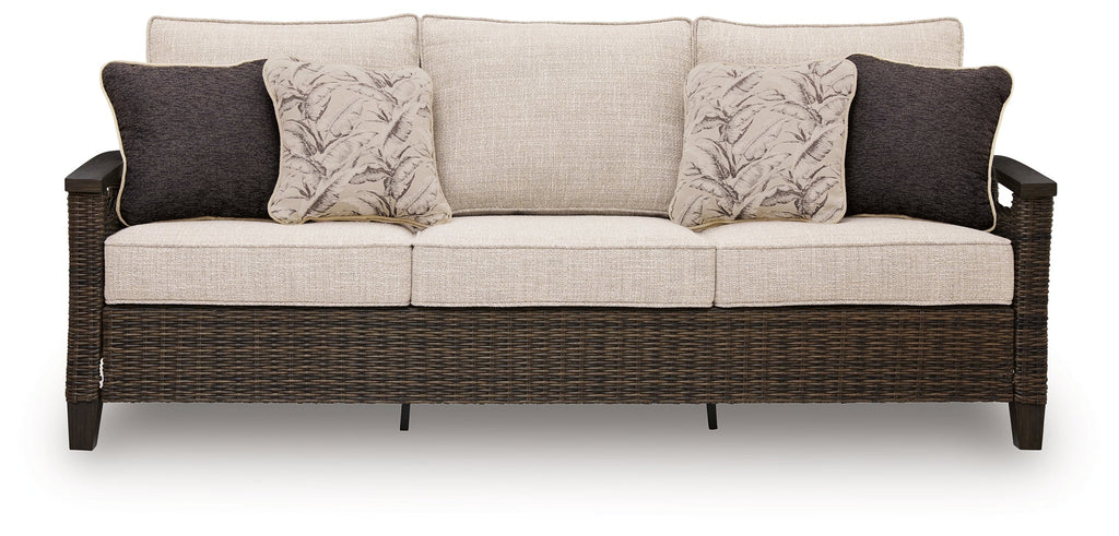 Monterey Point Dark Brown Sofa with Cushion