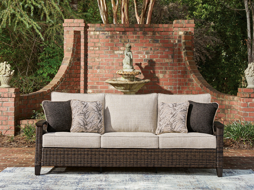 Monterey Point Dark Brown Sofa with Cushion