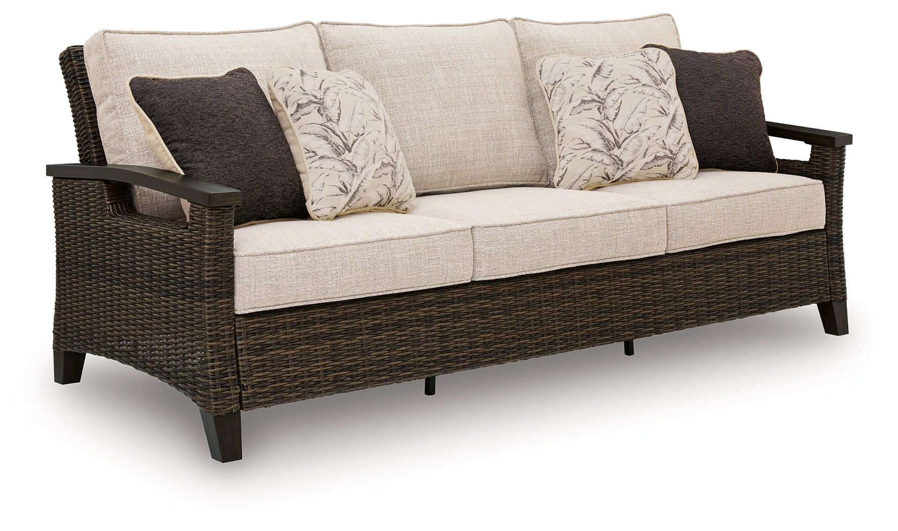 Monterey Point Dark Brown Sofa with Cushion