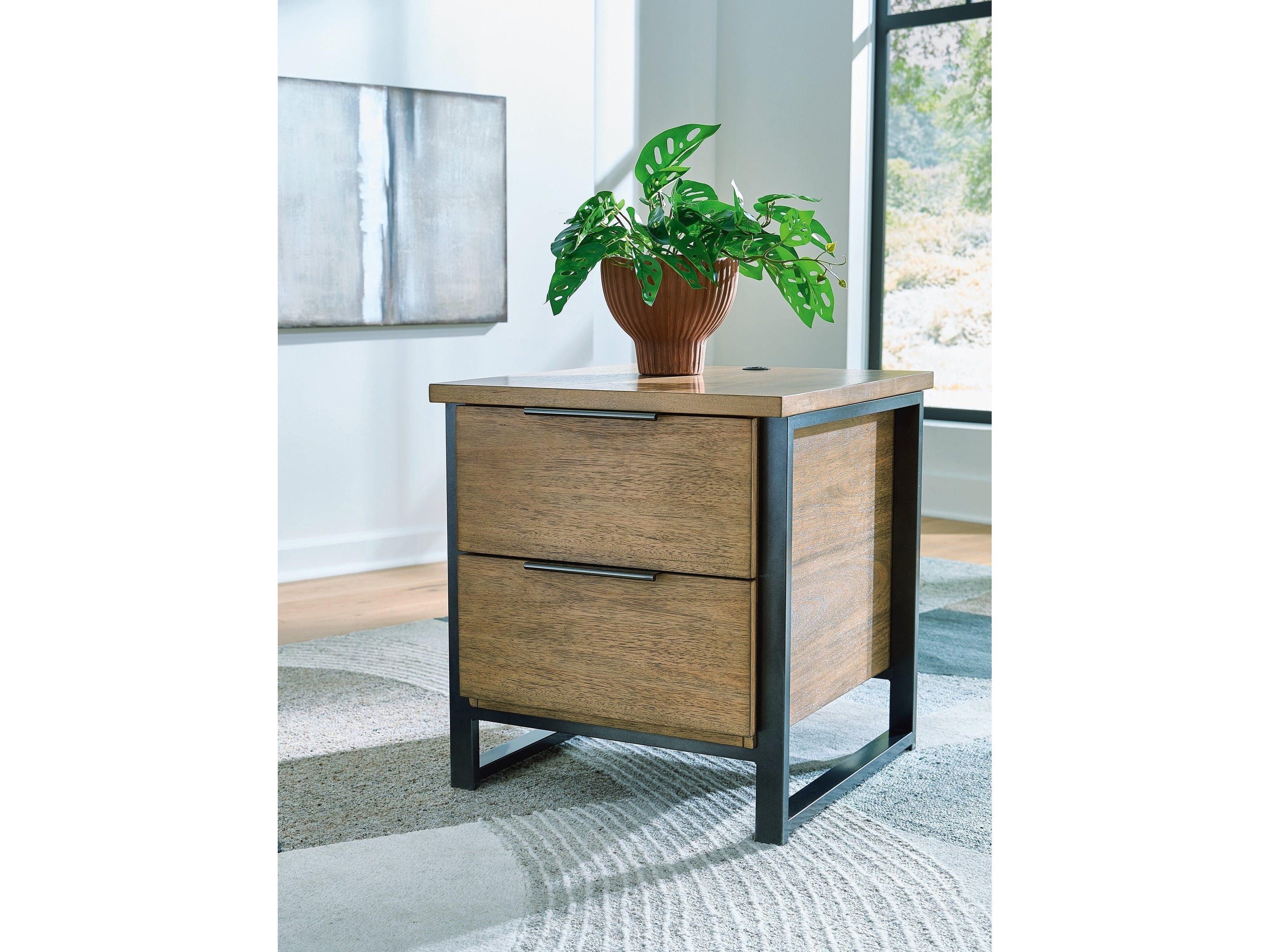 Montia Light Brown End Table