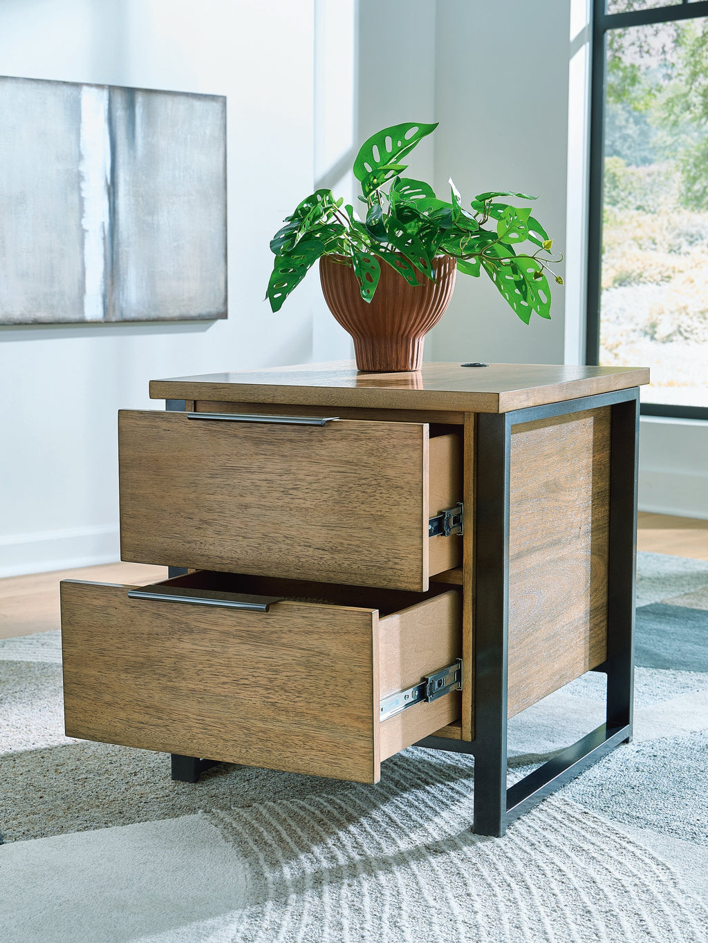 Montia Light Brown End Table