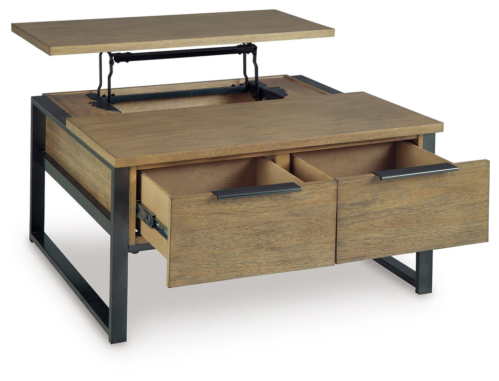 Montia Light Brown Lift-Top Coffee Table