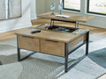 Montia Light Brown Lift-Top Coffee Table