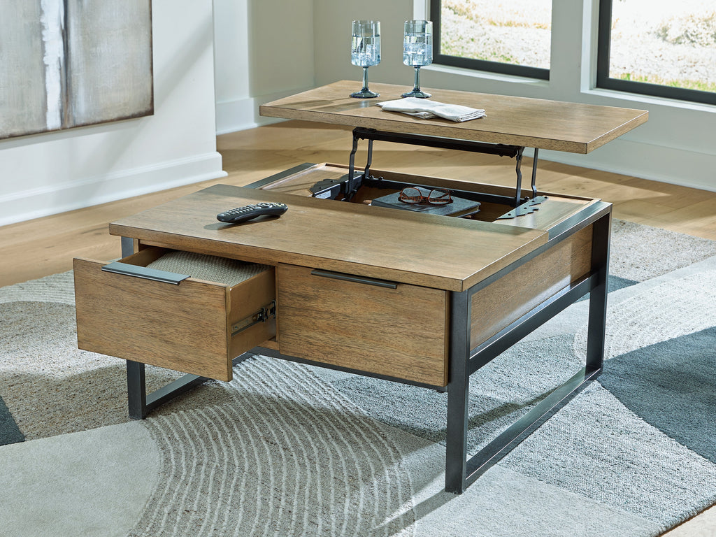 Montia Light Brown Lift-Top Coffee Table