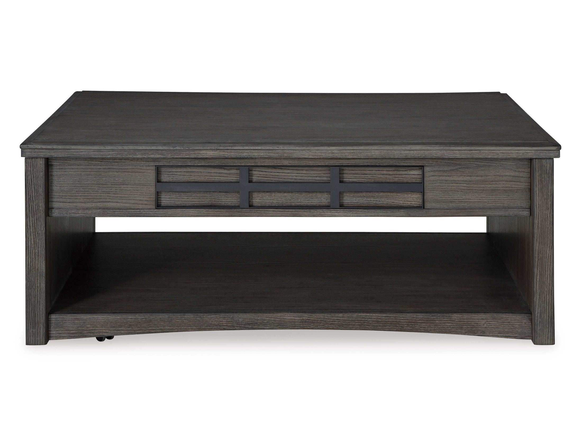 Montillan Grayish Brown Lift-Top Coffee Table