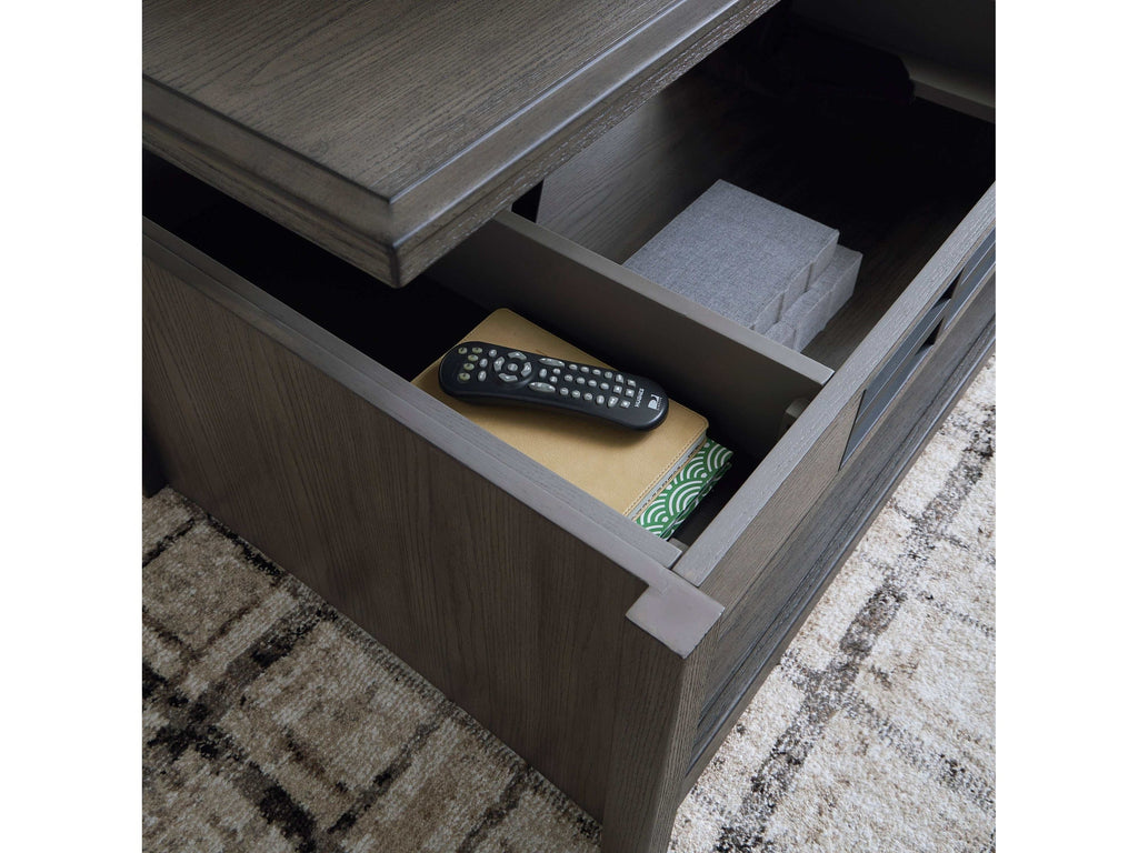 Montillan Grayish Brown Lift-Top Coffee Table