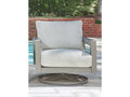 Moonlight Gray Outdoor Swivel Chair with Cushion