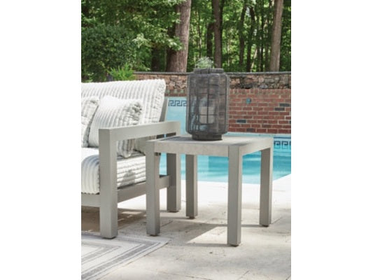 Moonlight View Gray Outdoor End Table
