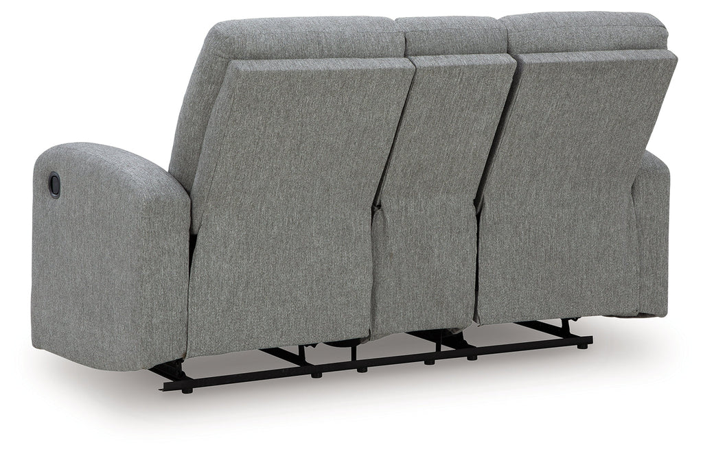 Moreau Place Sterling Reclining Loveseat with Console
