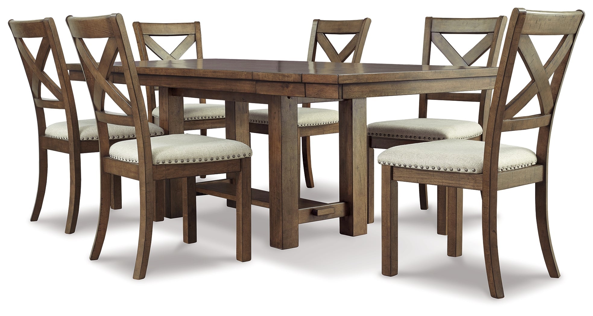Moriville Beige Dining Table and 6 Chairs