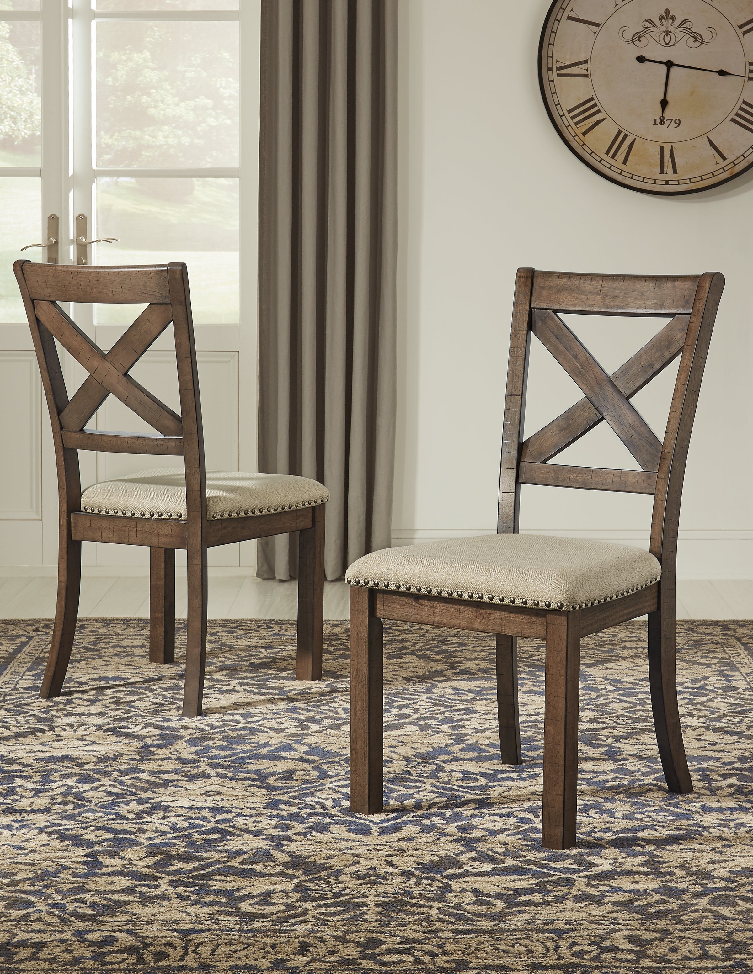 Moriville Beige Dining Table and 6 Chairs