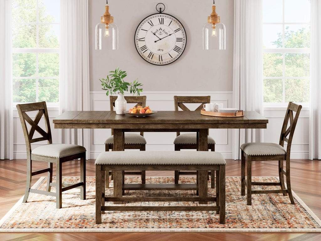Moriville Grayish Counter Height Dining Table, Brown