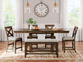Moriville Grayish Counter Height Dining Table, Brown