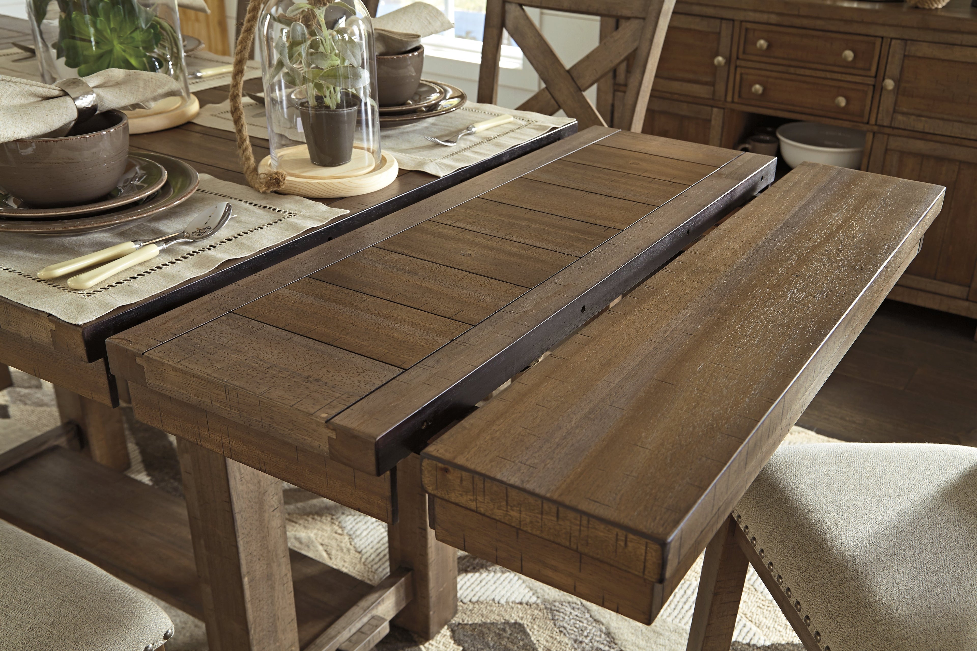 Moriville Grayish Counter Height Dining Table, Brown