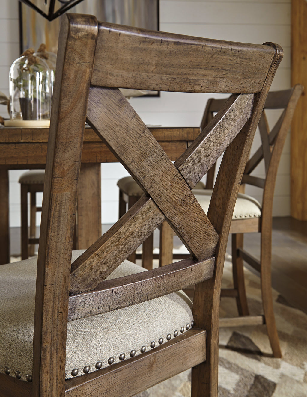 Moriville Grayish Counter Height Dining Table, Brown