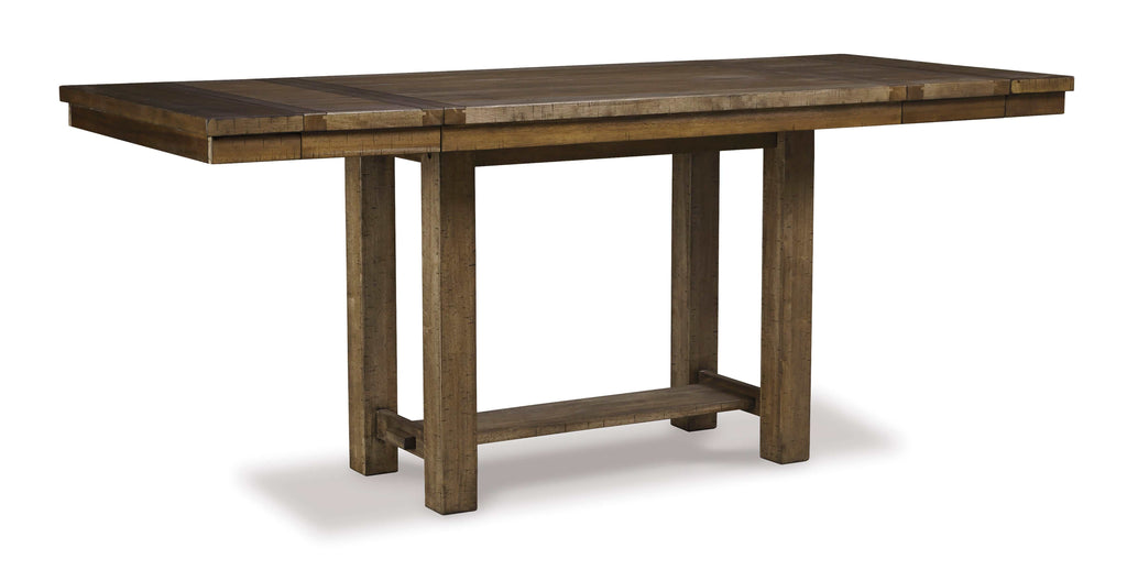 Moriville Grayish Brown Dining Table and 6 Chairs / 7-Piece Set