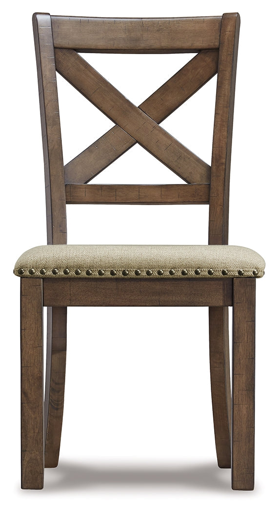 Moriville Grayish Brown Dining Table w/8 Chairs