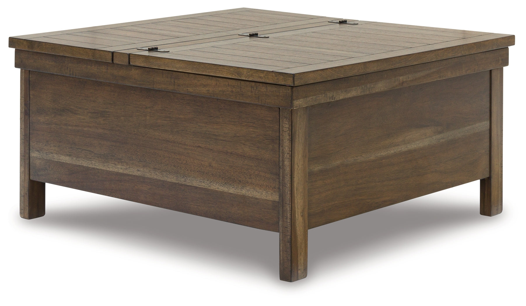 Moriville Grayish Lift-top Coffee Table and 2 Chairside End Tables, Brown