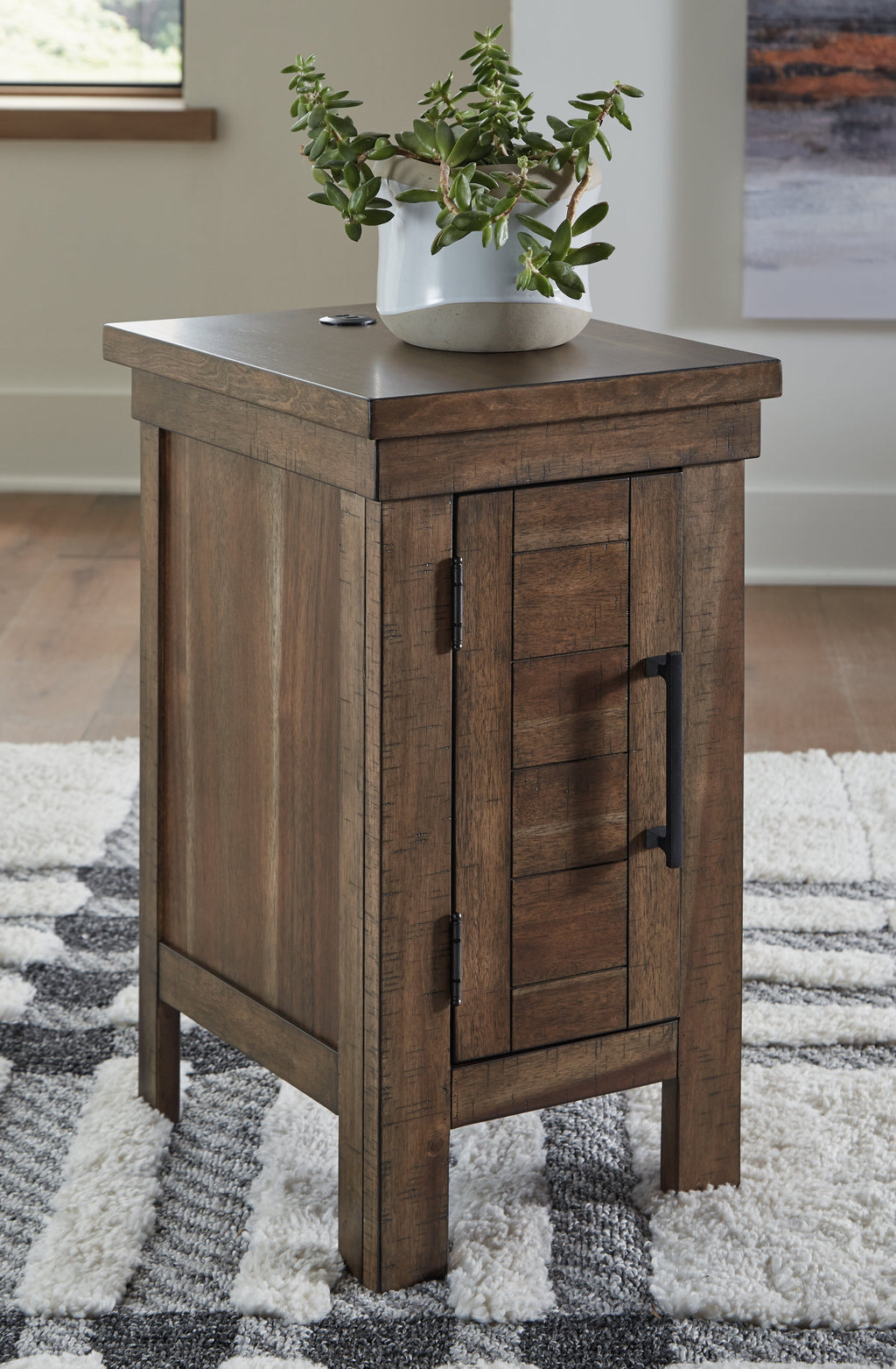 Moriville Grayish Lift-top Coffee Table and 2 Chairside End Tables, Brown