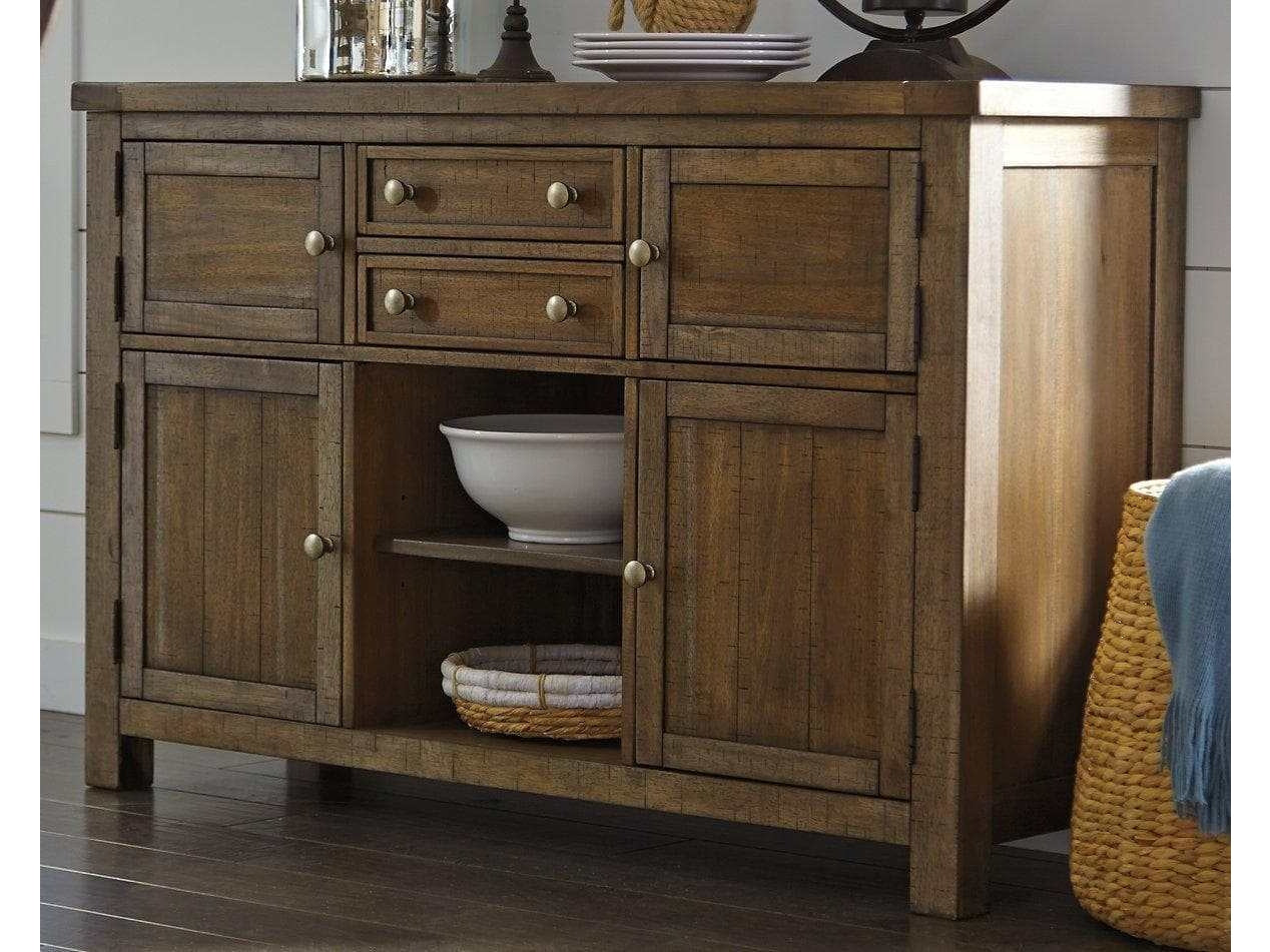 Moriville Grayish Brown Dining Server