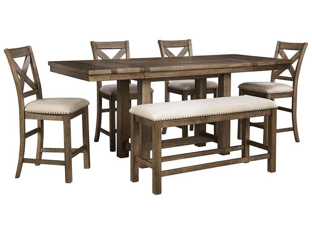 Moriville 6-Piece Counter Height Dining Room Set