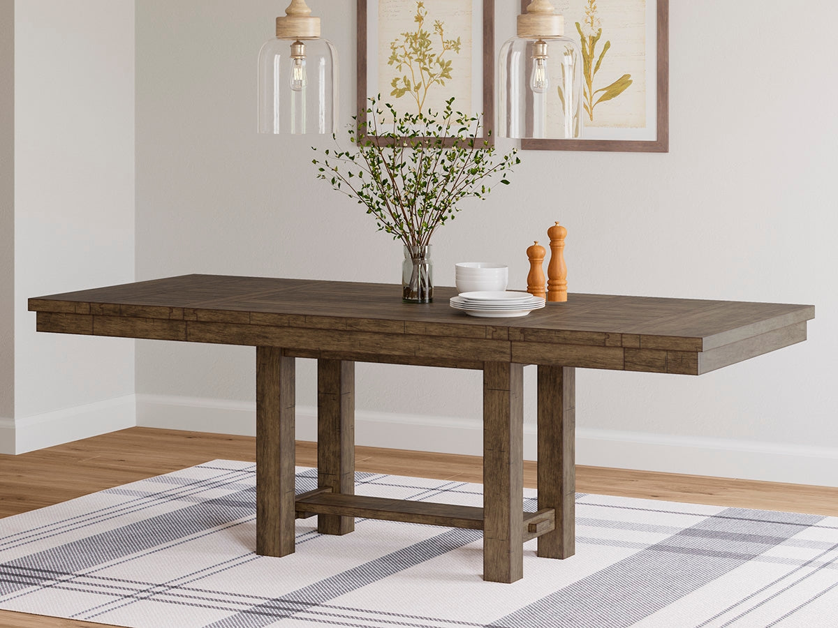 Moriville Grayish Brown Dining Room Table w/ Extension