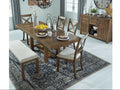 Moriville Grayish Brown Dining Room Set / 6pc