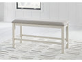 Robbinsdale Antique White Counter Height 49" Dining Bench
