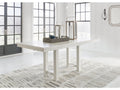 Robbinsdale Antique White Counter Height Extension Dining Room Table