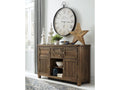 Moriville Grayish Brown Dining Server