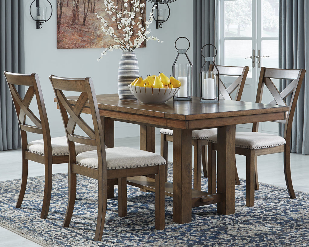 Moriville Beige Dining Table and 4 Chairs