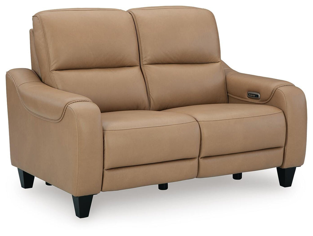 Mosswell Toffee Power Reclining Loveseat