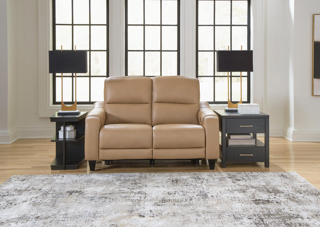 Mosswell Toffee Power Reclining Loveseat