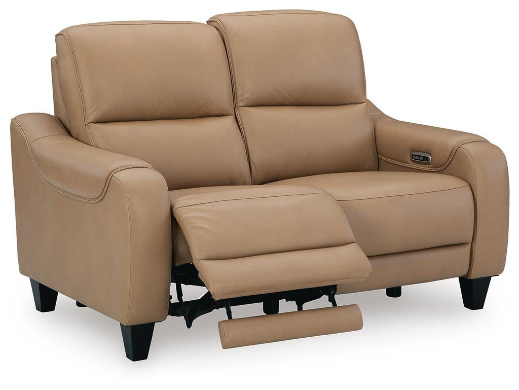 Mosswell Toffee Power Reclining Loveseat