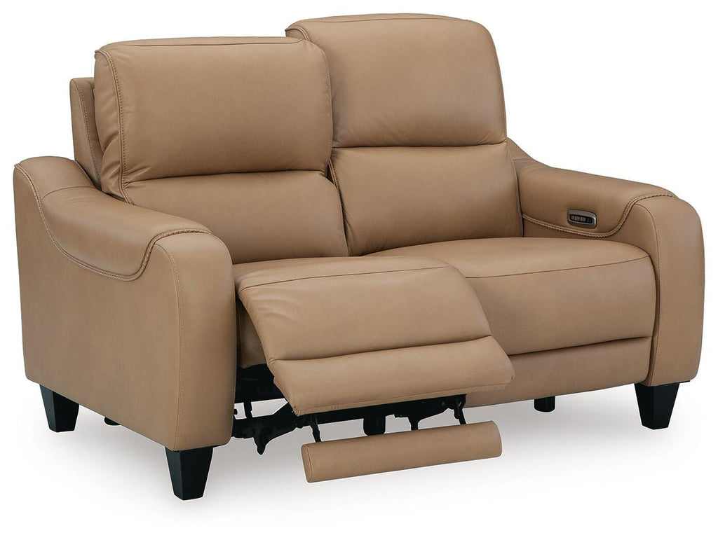 Mosswell Toffee Power Reclining Loveseat