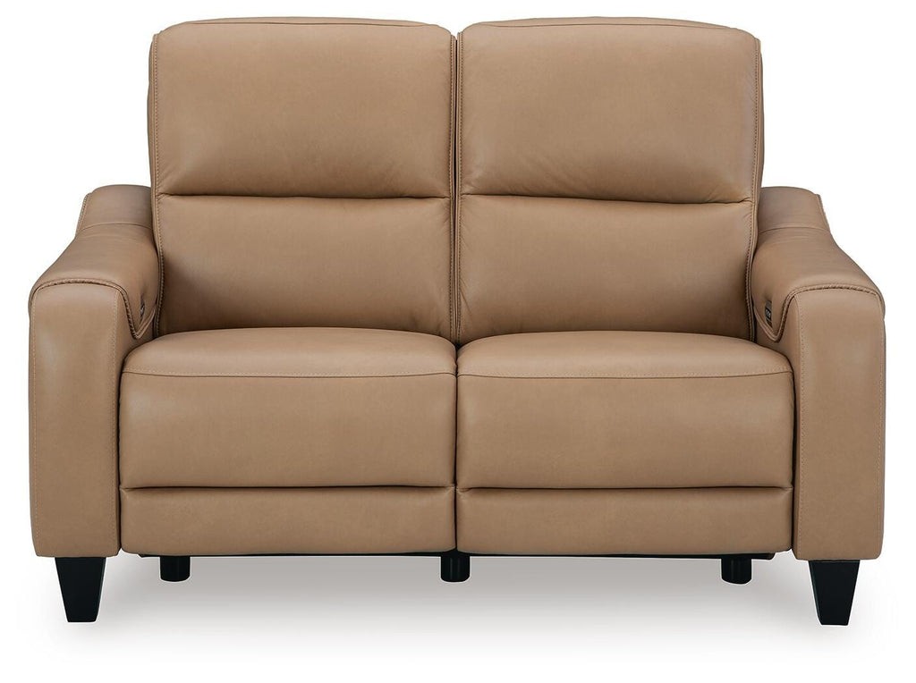 Mosswell Toffee Power Reclining Loveseat