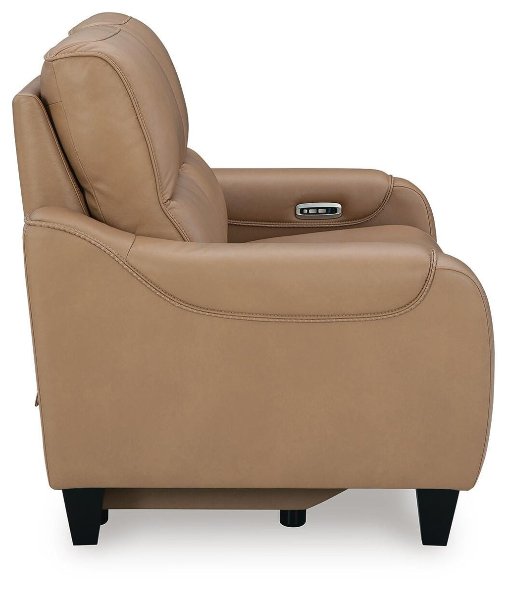 Mosswell Toffee Power Reclining Loveseat