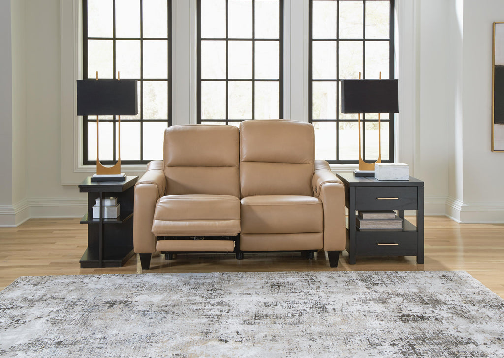Mosswell Toffee Power Reclining Loveseat
