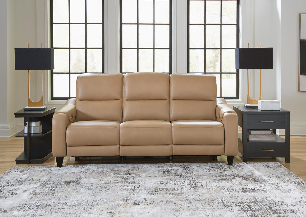 Mosswell Toffee Power Reclining Sofa