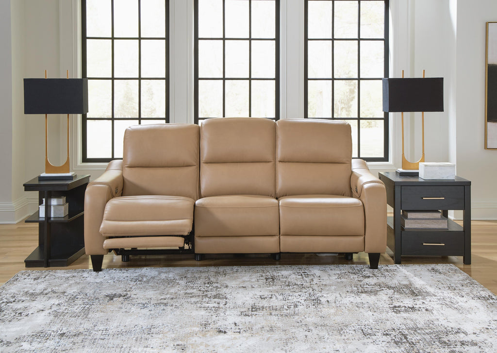 Mosswell Toffee Power Reclining Sofa