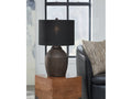 Naareman Metallic Black 2-Piece Lamp Set