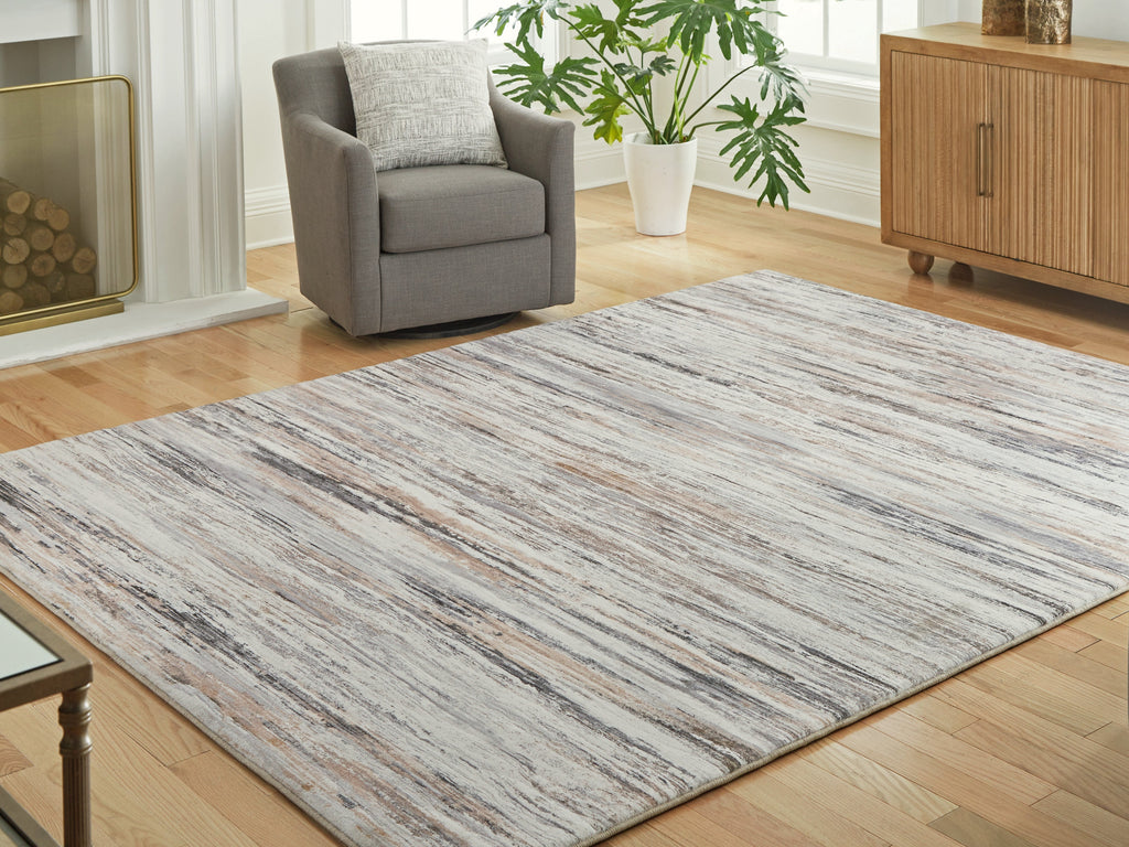 Nace Gray/Brown/White Memory Foam Large Rug