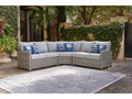 Naples Beach Light Gray 3-Piece Outdoor Sectional