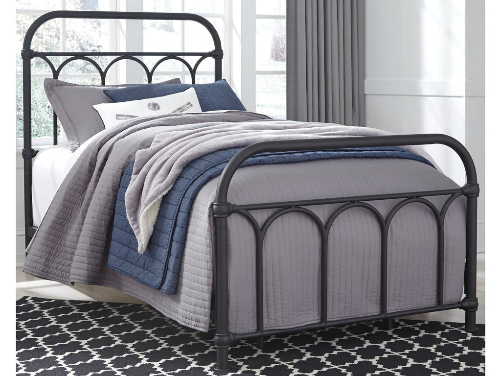Nashburg Black Twin Metal Bed
