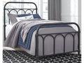 Nashburg Black Twin Metal Bed