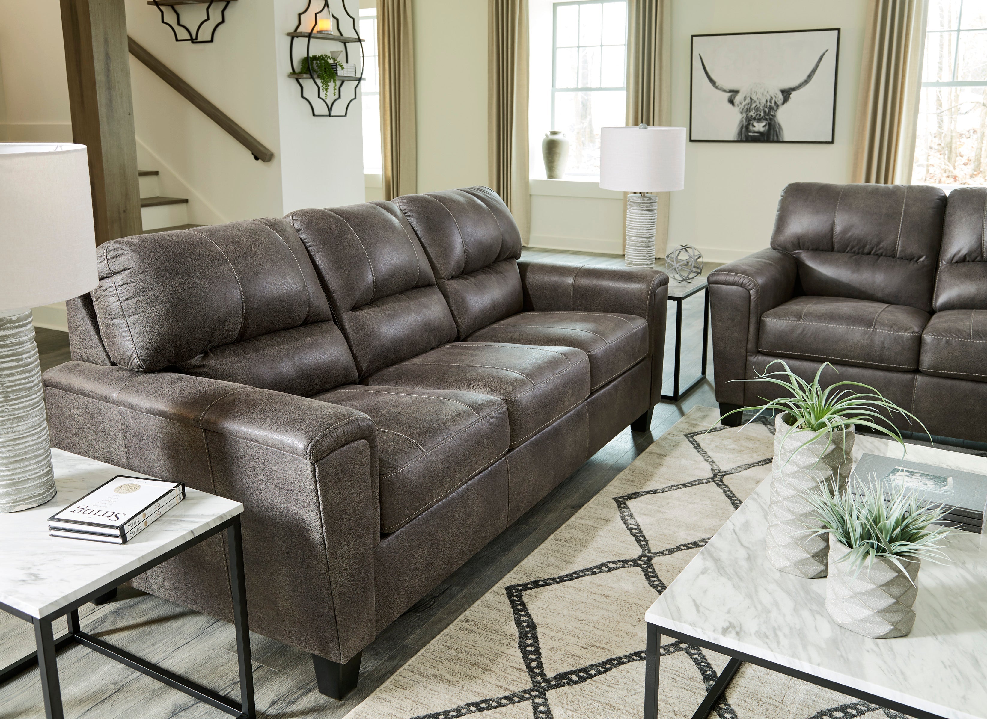 Navi Smoke Living Room Set / 2pc