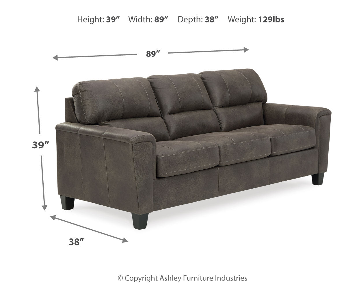 Navi Smoke Sofa