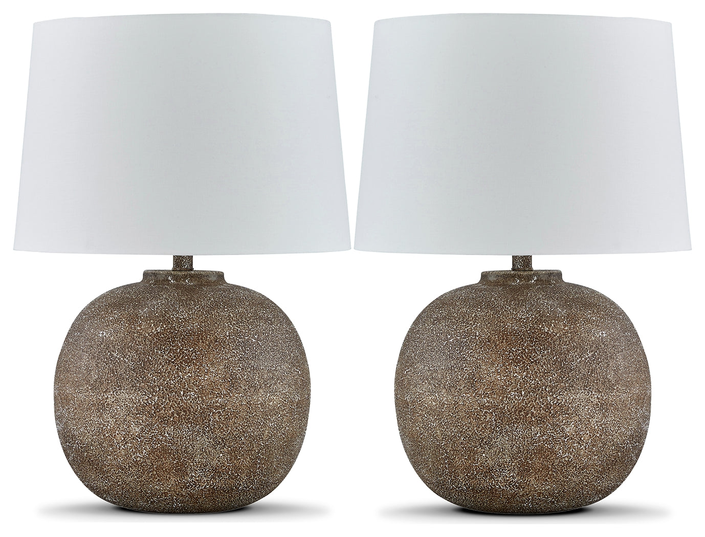 Neavesboro Antique Brown/White 2-Piece Lamp Set